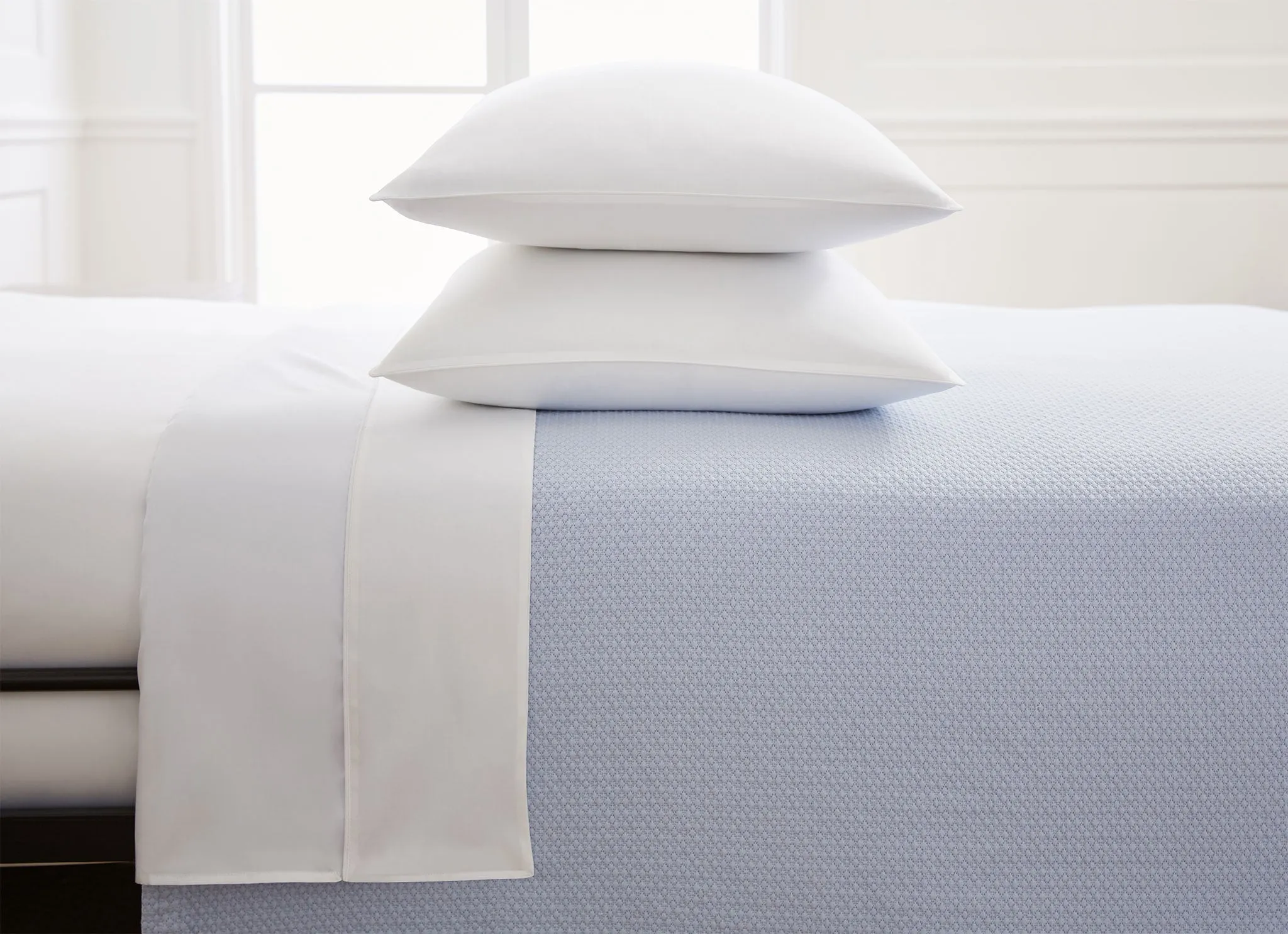 The Dream Matelasse Coverlet - Powder Blue