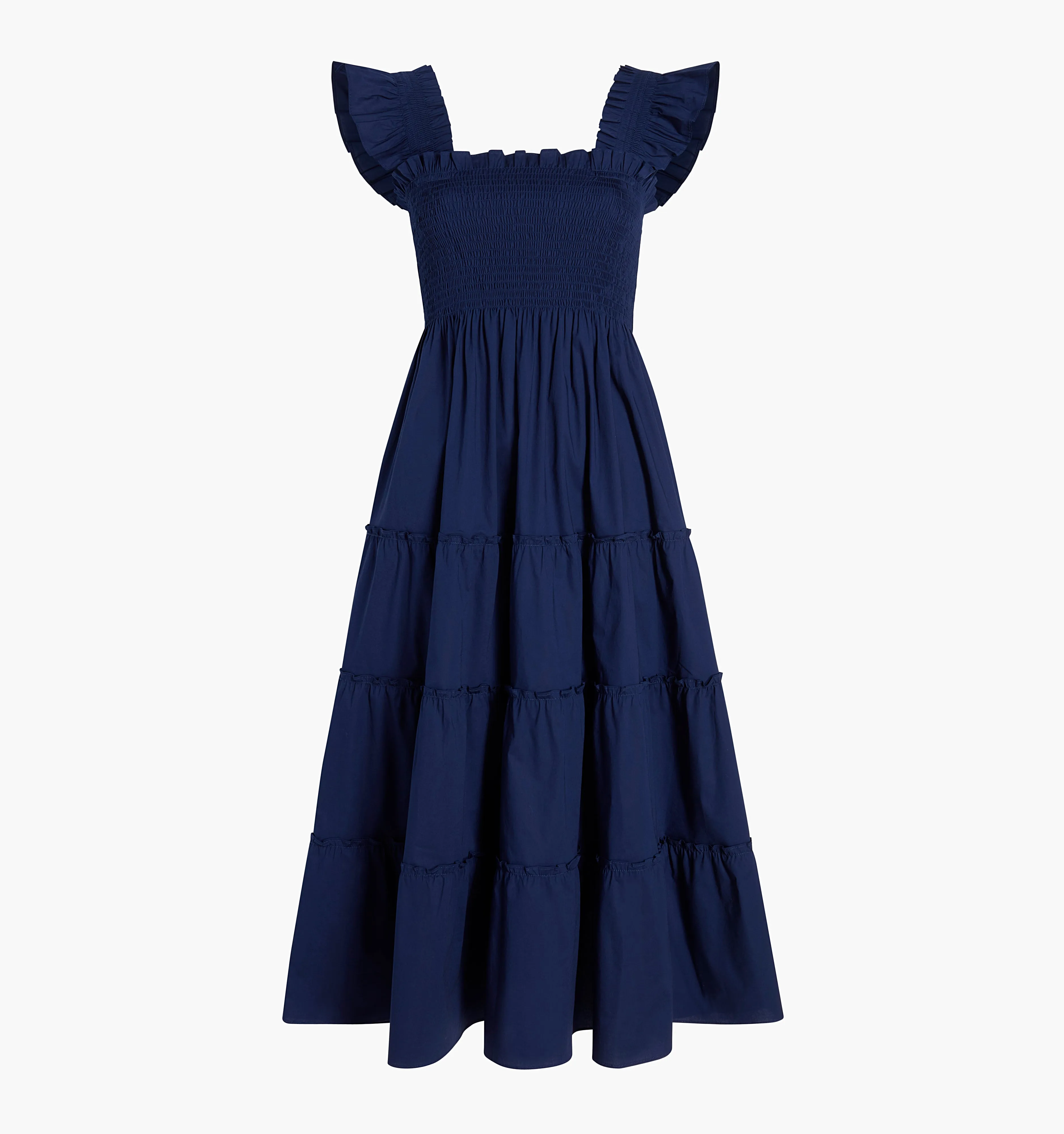 The Maternity Ellie Nap Dress - Navy Poplin