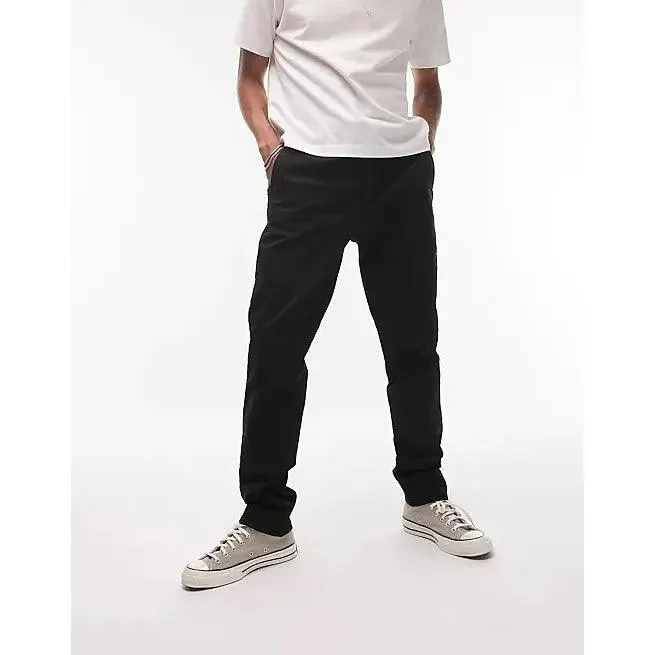 Topman Men's Stretch Slim Chino Black