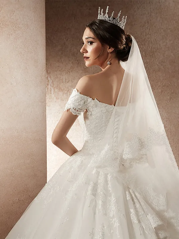 Vintage Cap Sleeve Long Wedding Dresses