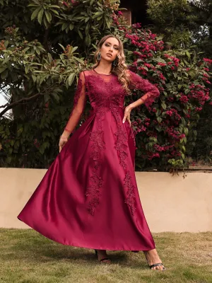 Woman's Lace Swing Sexy Long Dress Trailing Banquet Dress