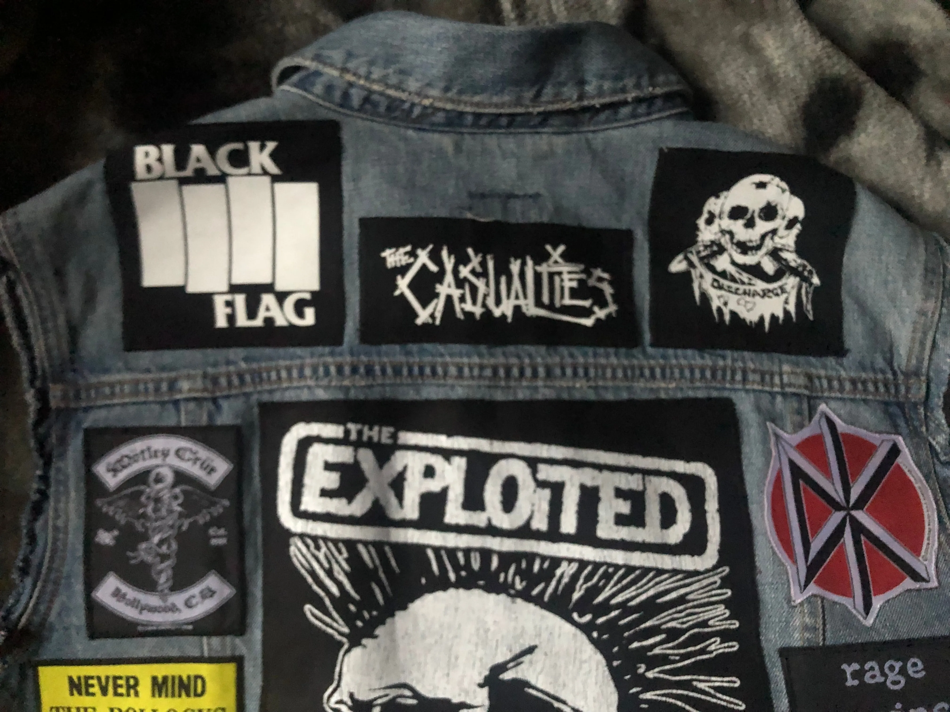 Your Personal Punk Rock Patch Collection/Selection Cut-Off Denim Battle Jacket Vest